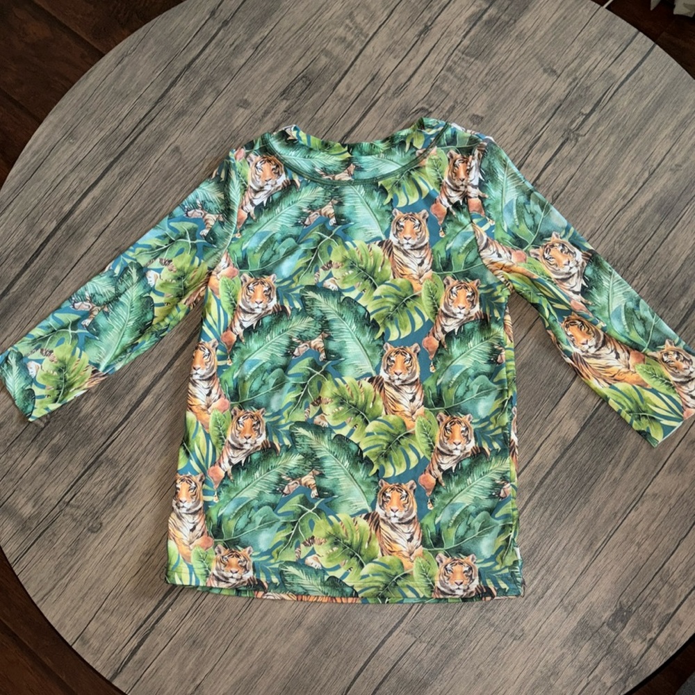 🎉HP🎉 Posh Peanut Tiger rash guard 8
